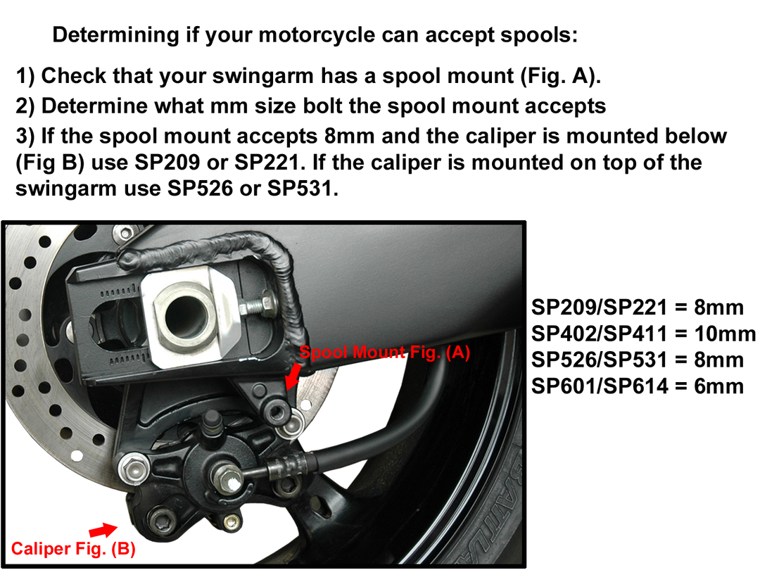 Vortex Swingarm Slider Spools — Black
