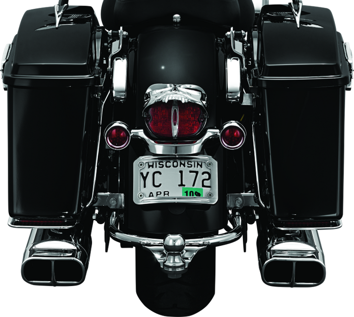 Kuryakyn Curved License Plate Mount Chrome (3157)