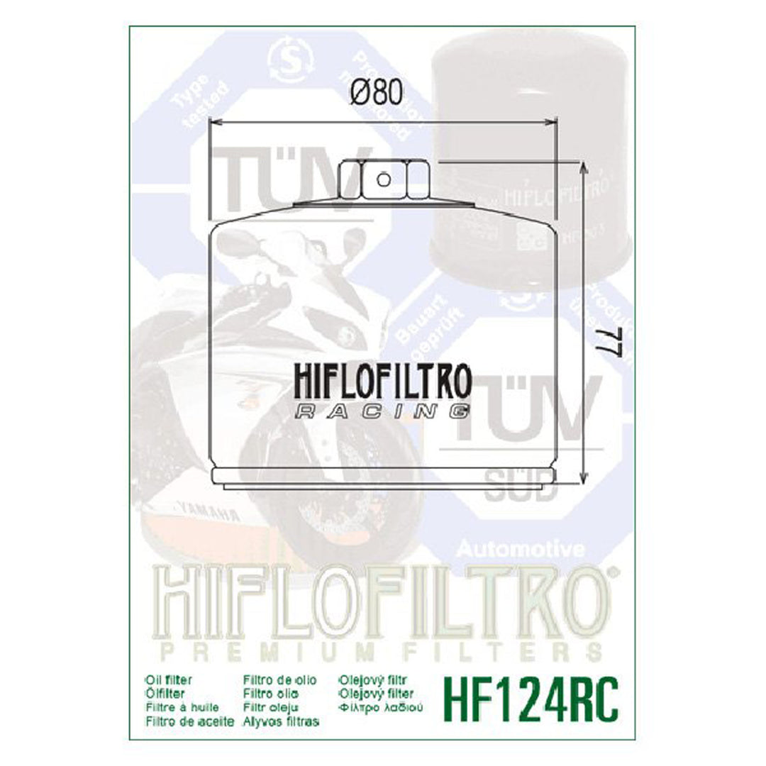 Hiflofiltro Oil Filter — HF124RC
