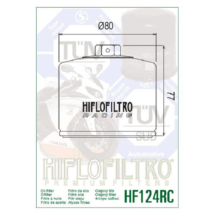 Hiflofiltro Oil Filter — HF124RC