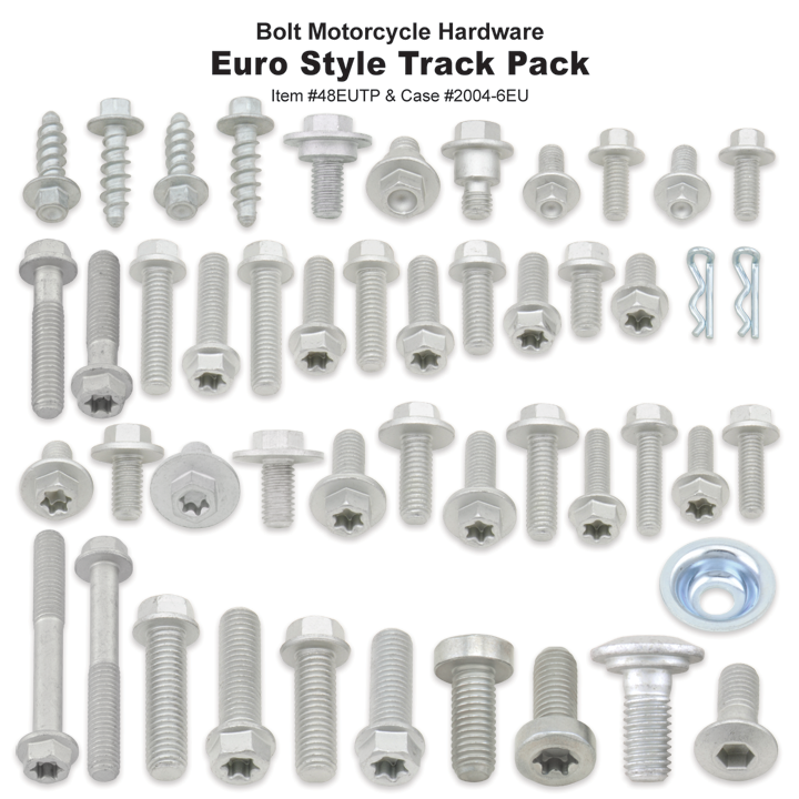 Bolt Euro Style Track Pack Hardware Kit for KTM Motocross and Off-Road, 2003-Current (50 Pieces)