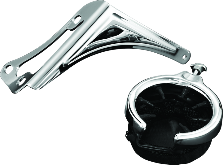 Kuryakyn Passenger Drink Holder With Basket 98-13 Touring Right Side Chrome