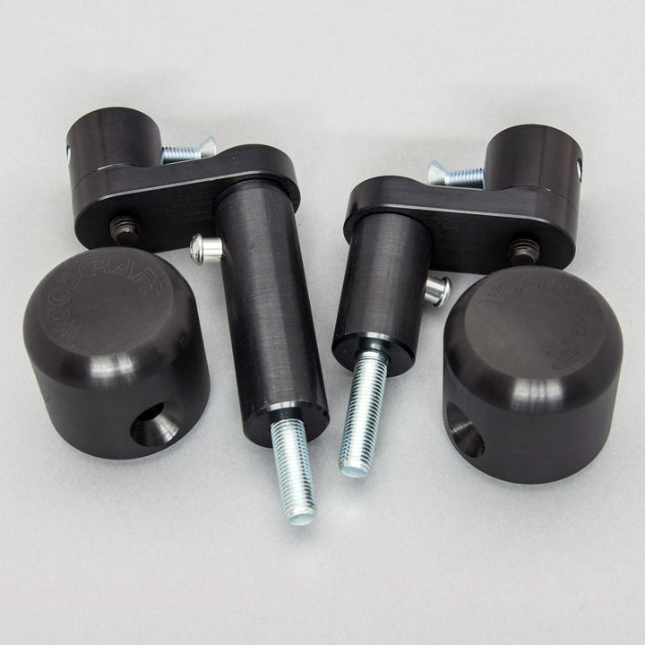 Woodcraft 2018-23 Kawasaki Ninja400, 2019-23 Z400, Ninja500 Frame Slider Kit - Street (No Cut)