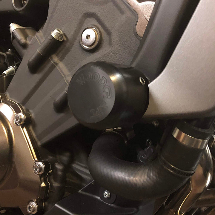 Woodcraft Yamaha FZ09, FJ09, XSR900, Tracer, MT09 Frame Slider Kit w/ Pucks