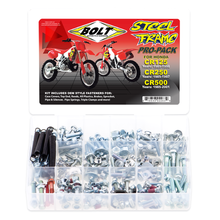Bolt Pro Pack Hardware Kit - Honda CR Steel Frame (Vintage)