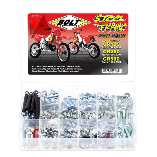 Bolt Pro Pack Hardware Kit - Honda CR Steel Frame (Vintage)
