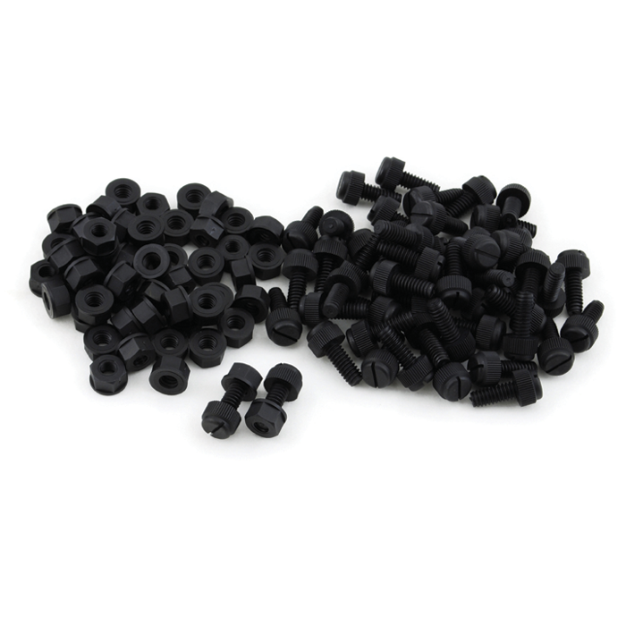 Bolt Nylon License Plate Fasteners, Bulk Pack (50 Sets)