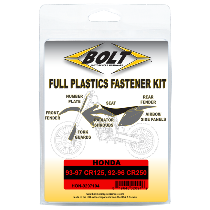 Bolt Body Work Fastener Kit - Honda CR125 / CR250 (1992-1997)