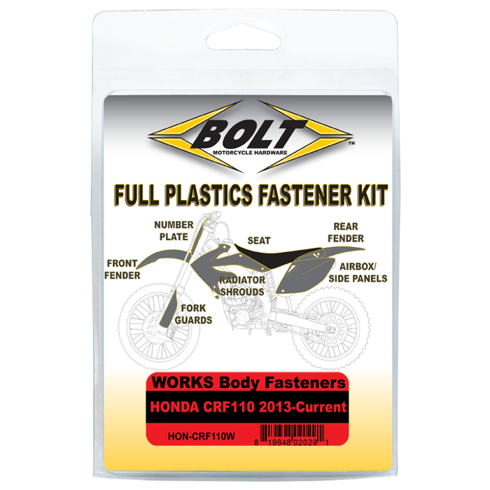 Bolt Works Upgrade Body Work Fastener Kit - Honda CRF110F (2013-2024)