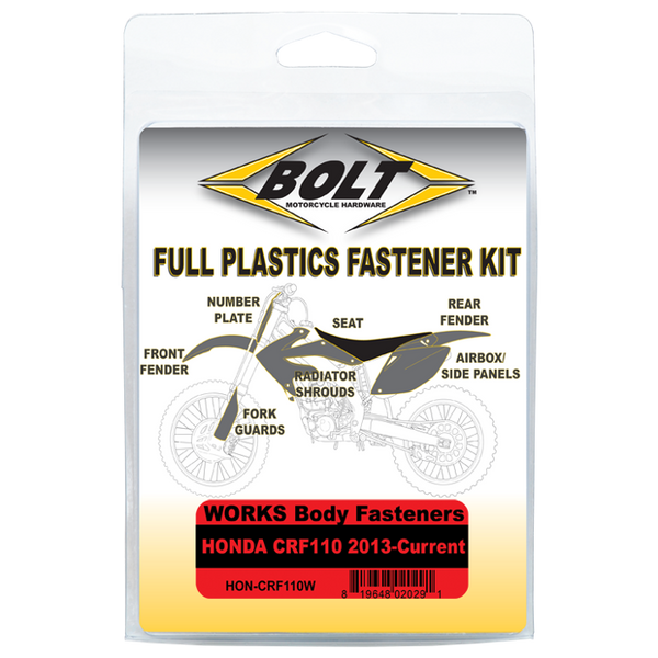 Bolt Works Upgrade Body Work Fastener Kit - Honda CRF110F (2013-2024)