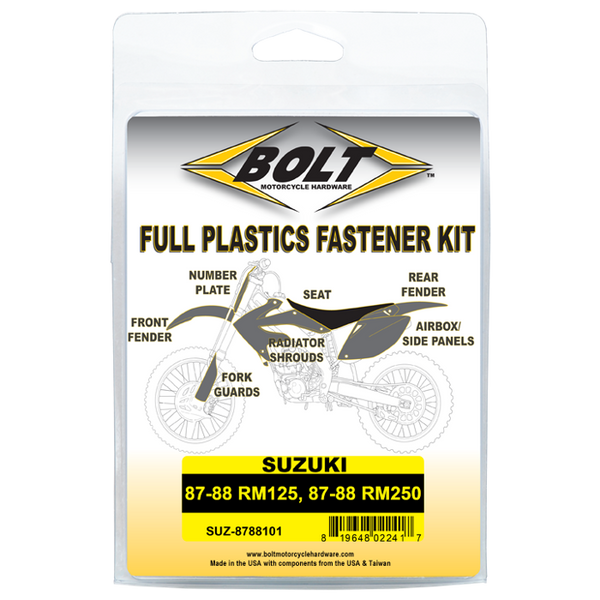 Bolt Body Work Fastener Kit - Suzuki RM125 / RM250 (1987-1988)