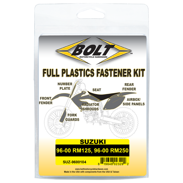 Bolt Body Work Fastener Kit - Suzuki RM125 / RM250 (1996-2000)