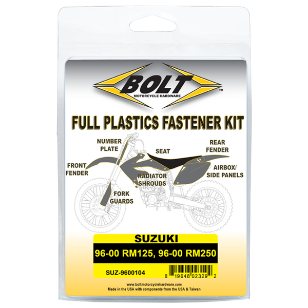 Bolt Body Work Fastener Kit - Suzuki RM125 / RM250 (1996-2000)