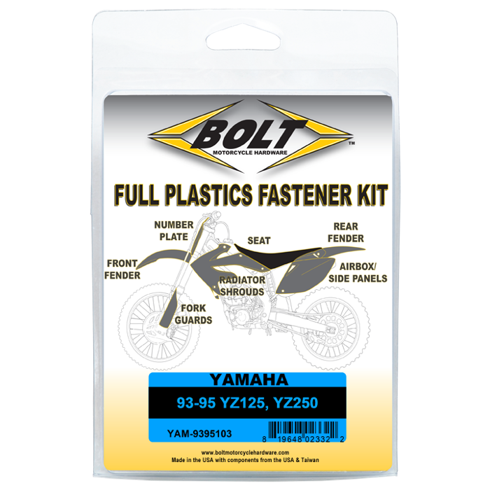 Bolt Body Work Fastener Kit - Yamaha YZ125 / YZ250 (1993-1995)