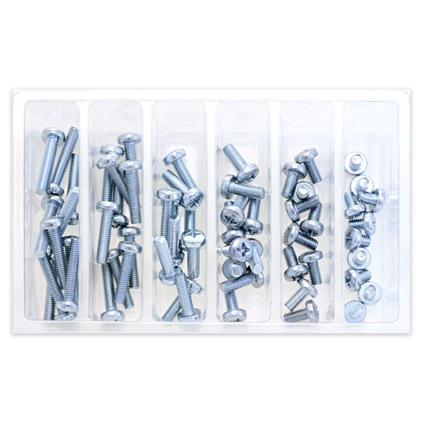 Bolt M6 JIS Pan Head Screw Service Assortment (120 Pieces)