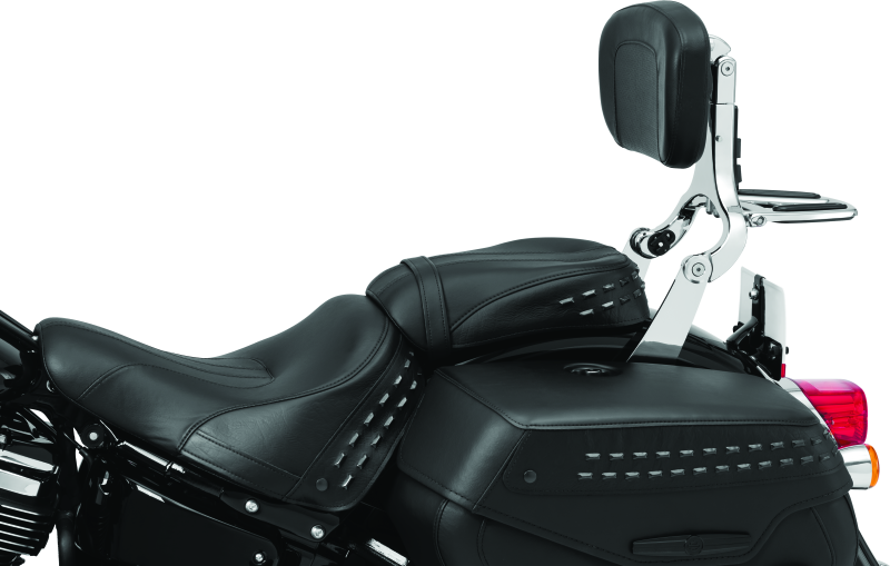 Kuryakyn Fixed Mounts Multi-Purpose Driver &amp; Passenger Backrest 18-Up Softail Chrome