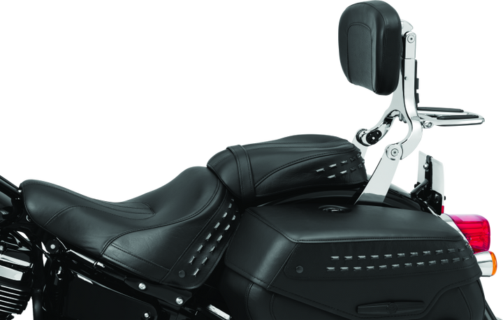 Kuryakyn Fixed Mounts Multi-Purpose Driver &amp; Passenger Backrest 18-Up Softail Chrome