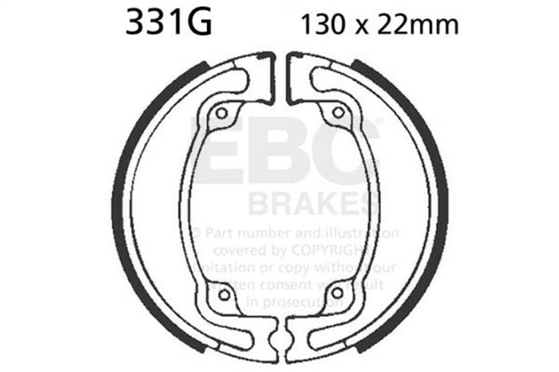 EBC 1983 Honda CR 125 RD Front Left Sintered HH/R Brake Pads — 331G