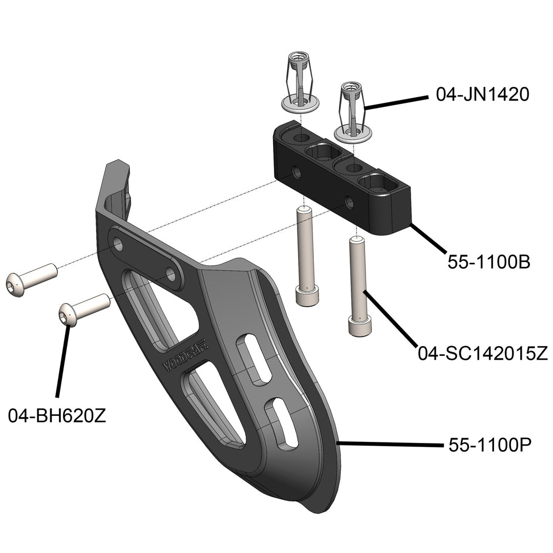 Woodcraft Wide Coverage Toe Guard Kit