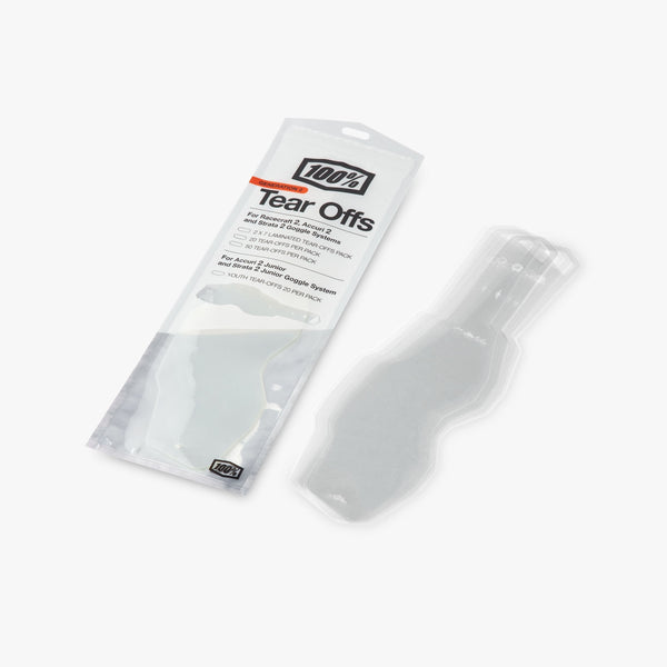 100% Racecraft 2 / Accuri 2 / Strata 2 Standard Tear-Offs