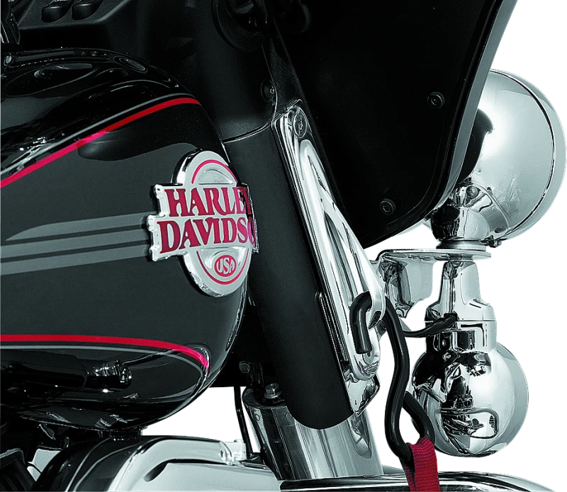 Kuryakyn Custom Teardrop Tie-Down Brackets 83-13 Touring Chrome