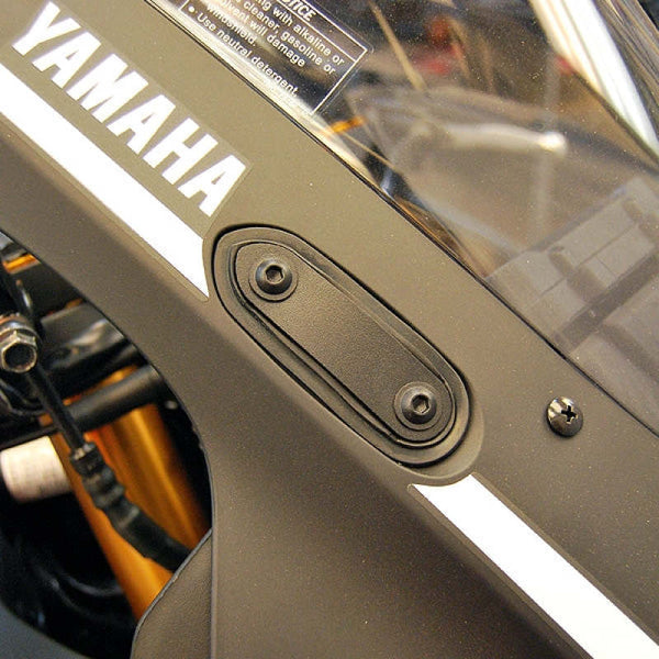New Rage Cycles 19+ Yamaha R3 Mirror Block Off Plates — R3-MBO