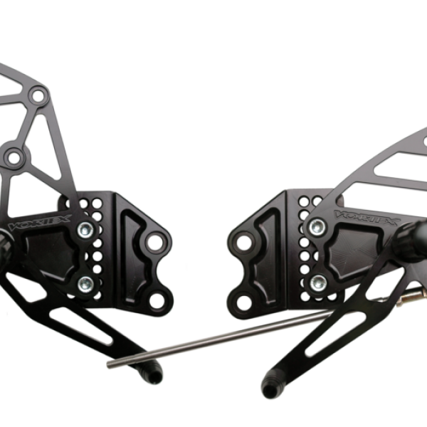 Vortex 04-05 Kawasaki ZX-10R Ninja Adjustable Rearsets — Black (RS405K)