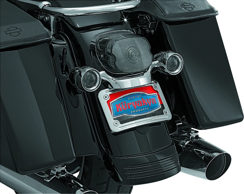Kuryakyn Curved License Plate Mount Chrome (3163)