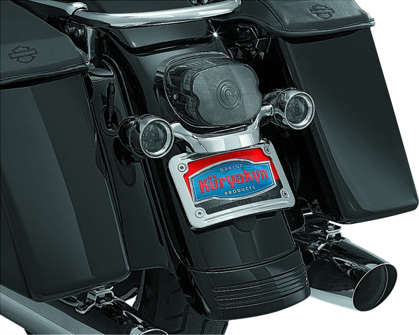 Kuryakyn Curved License Plate Mount Chrome (3163)