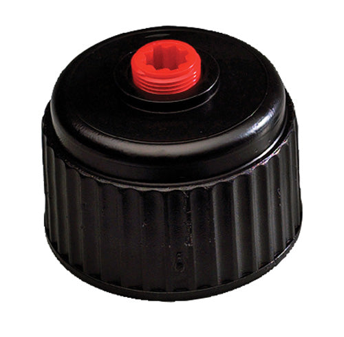 VP Racing Replacement Container Cap with Hose Adapter, Black