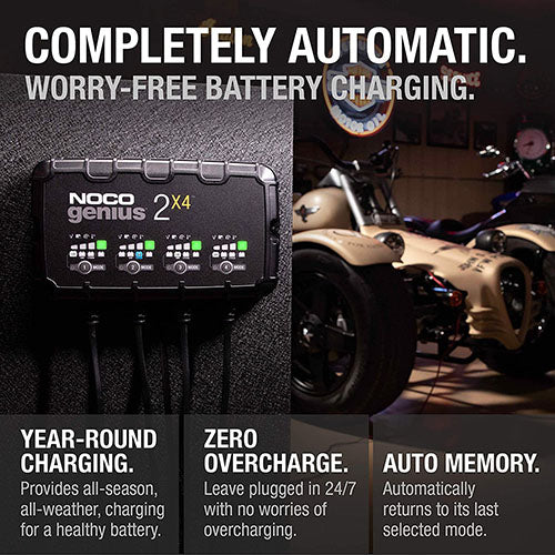 NOCO GENIUS2X4 4-Bank 8A Battery Charger