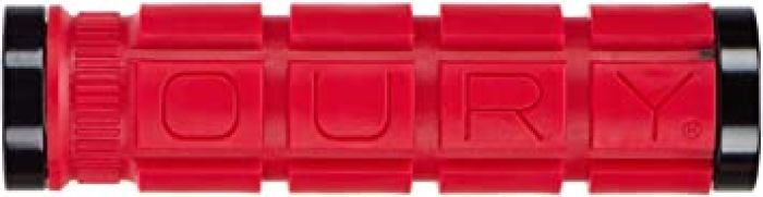 Oury Dual-Clamp Lock-On Grips (Off-Road) — Red