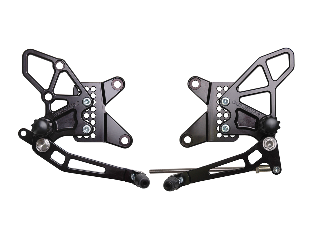 Vortex 13-18 Kawasaki ZX636 Ninja ZX-6R Rear Set — Black (RS416K)