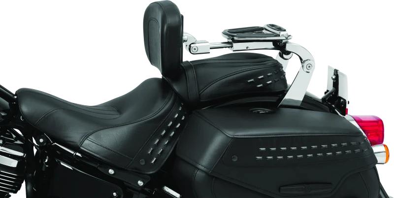 Kuryakyn Fixed Mounts Multi-Purpose Driver &amp; Passenger Backrest 18-Up Softail Chrome