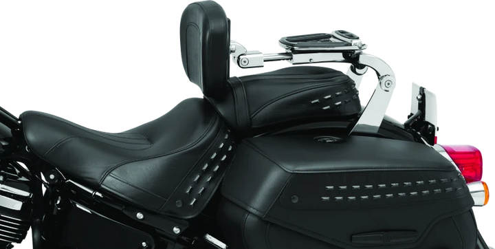 Kuryakyn Fixed Mounts Multi-Purpose Driver &amp; Passenger Backrest 18-Up Softail Chrome