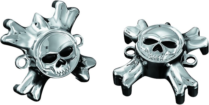 Kuryakyn Replacement Zombie Grip Emblems With Throttle Boss