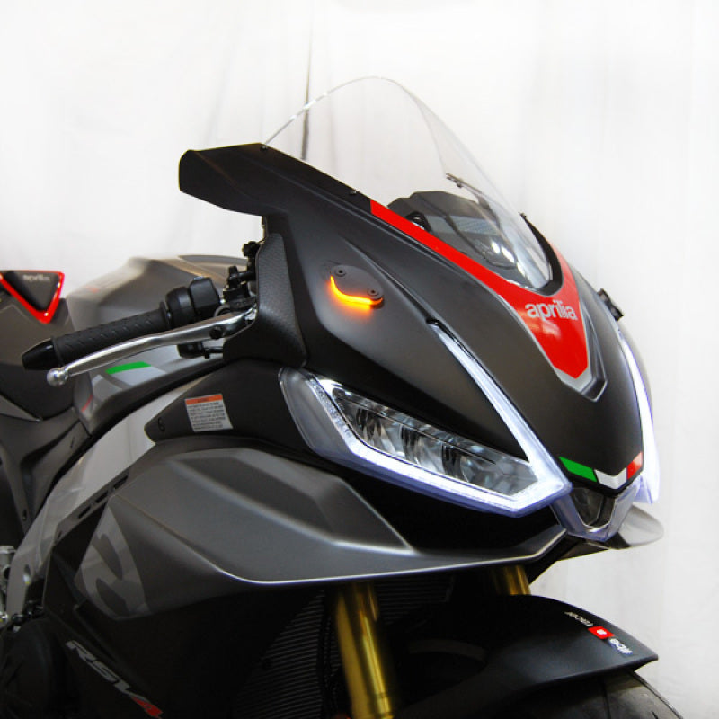 New Rage Cycles 25+ Aprilia RSV4 Mirror Block Off Turn Signals — RSV4-MBO-25