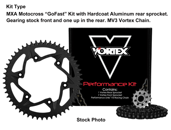 Vortex V3 2.0 Chain and Sprocket Kit — Honda CR125 R 87-99 — 520
