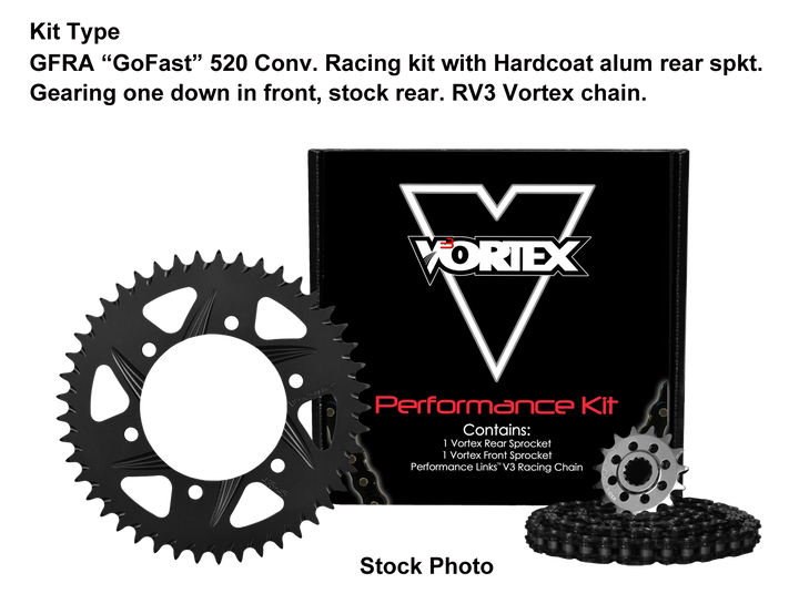 Vortex V3 2.0 Chain and Sprocket Kit — Kawasaki ZX-10R Ninja (ZX1000) 08-10 — 520 Conversion