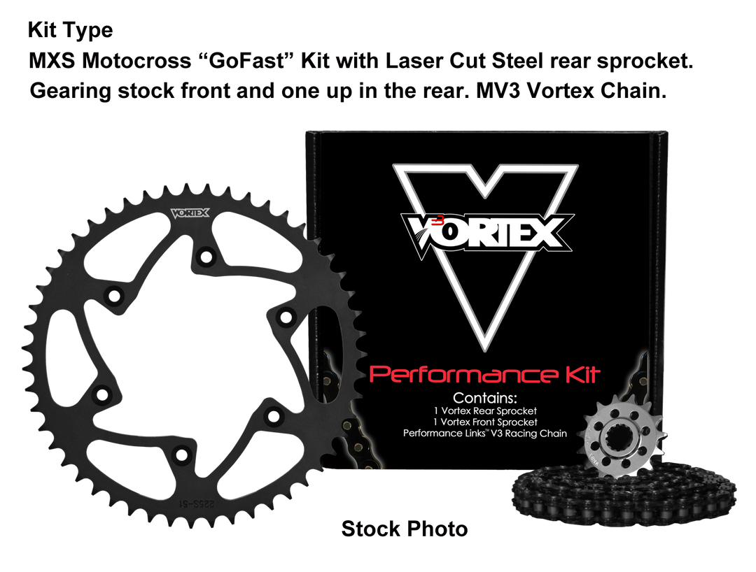 Vortex V3 2.0 Chain and Sprocket Kit — Honda CR125 R 05-07 — 520