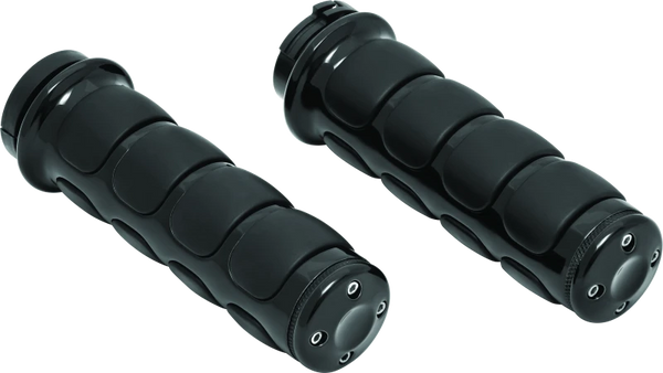 Kuryakyn ISO Grips Without Throttle Boss Dual Cable Black