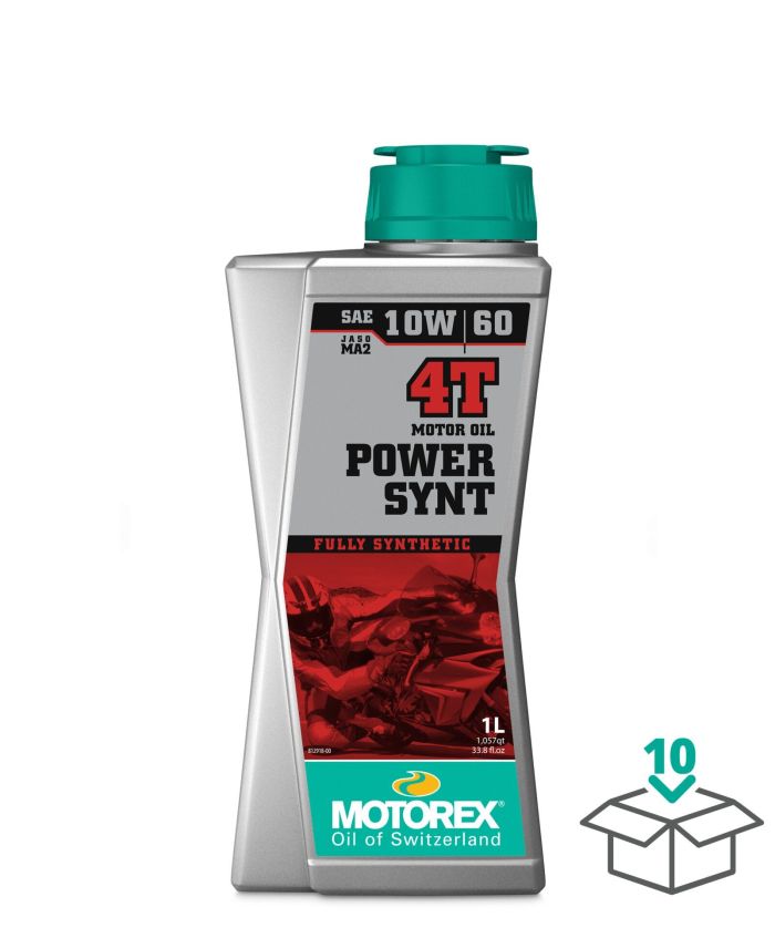 Motorex Power Synt 4T — 10W-60 JASO MA2 (1L)