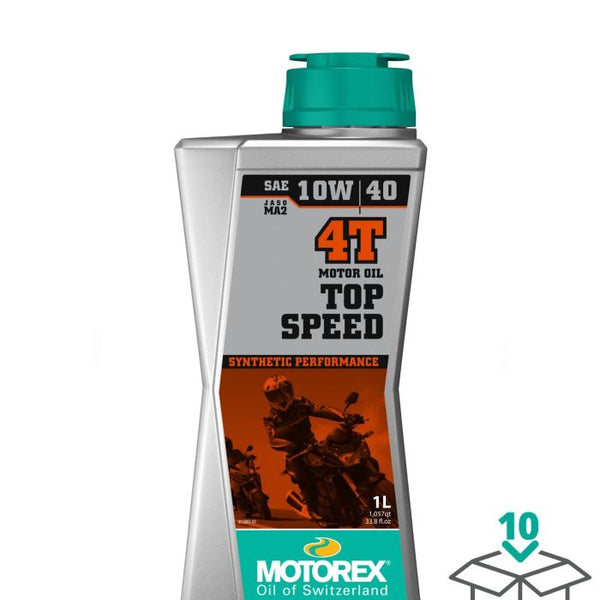 Motorex Top Speed 4T — 10W-40 JASO MA2 (1L)