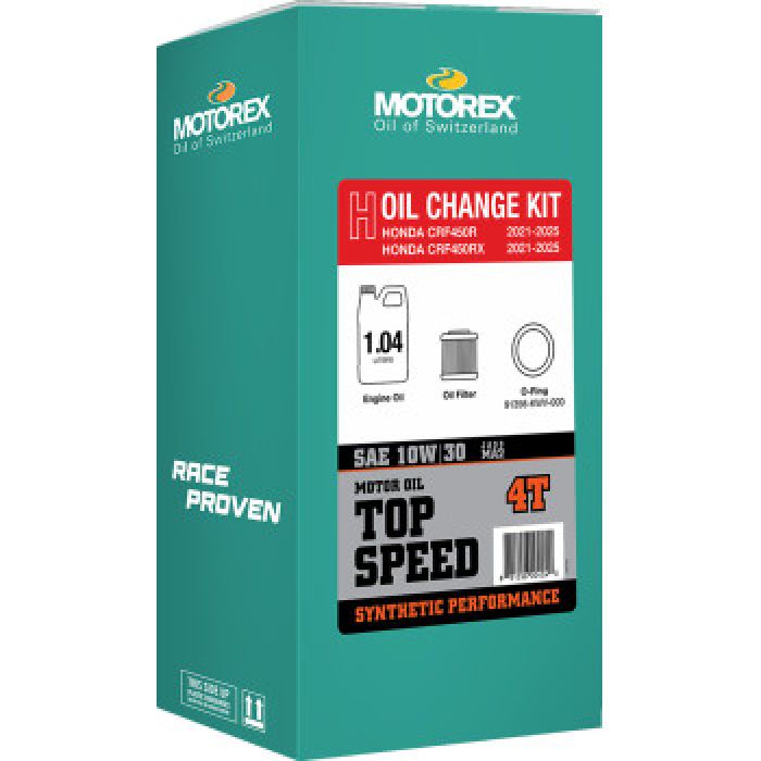 Motorex Top Speed Oil Change Kit 10W-30 - Honda CRF450R / RX