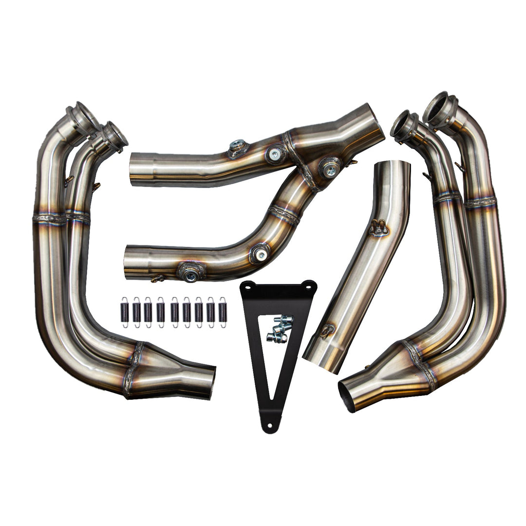 Hindle BMW 2020 S1000RR Full/Evo Megaphone High Race Front Section, Stainless