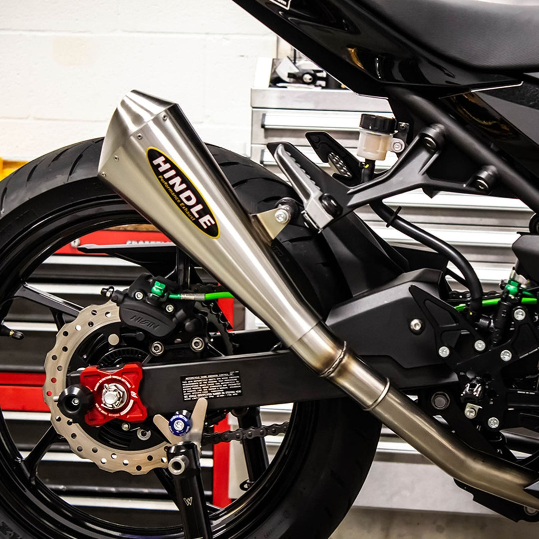 Hindle Evolution Megaphone Slip-on System Kawasaki Ninja EX400 2018-22