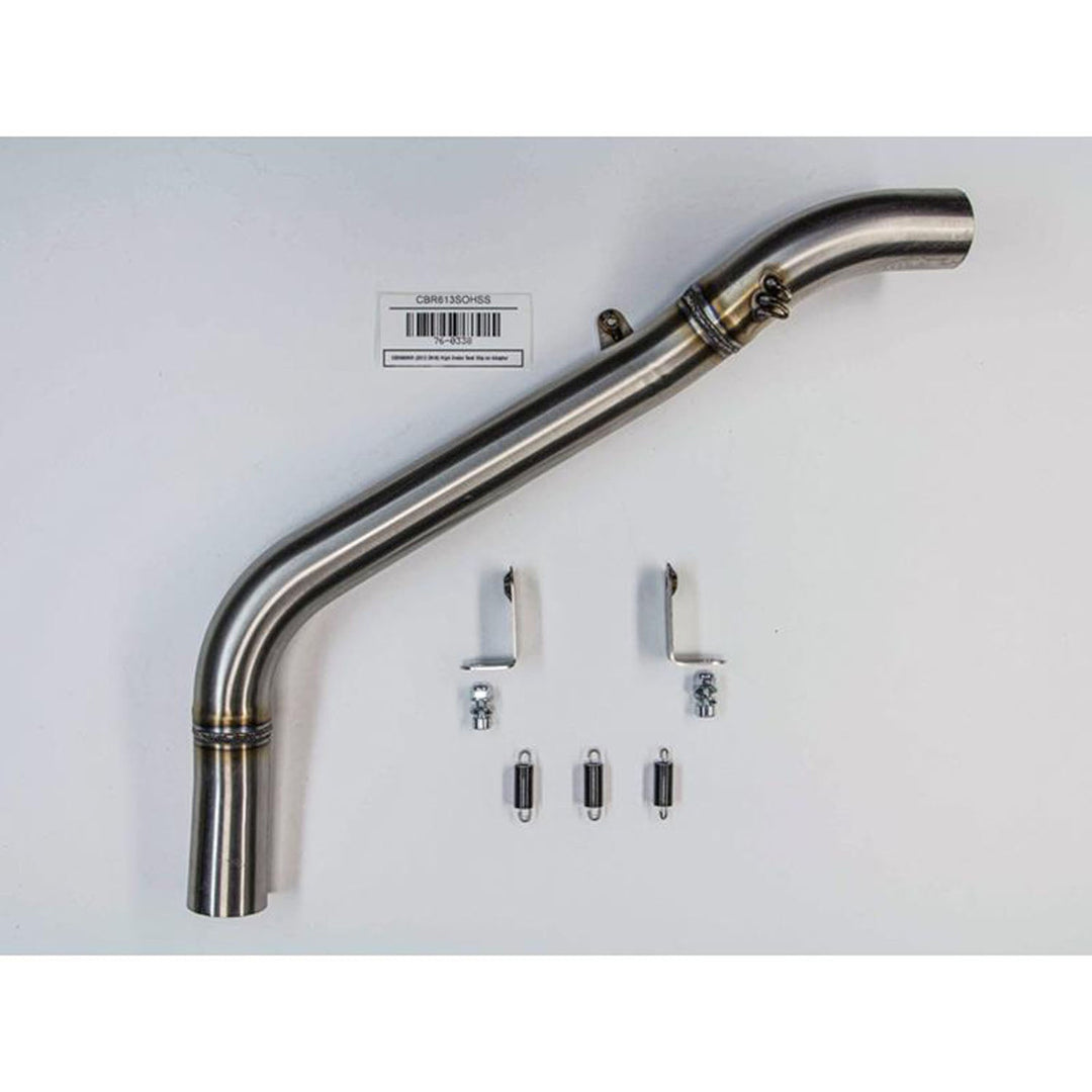 Hindle 2007-12 Honda CBR600RR Slipon w/ Stainless Steel Under Tail - Black Ceramic Tip