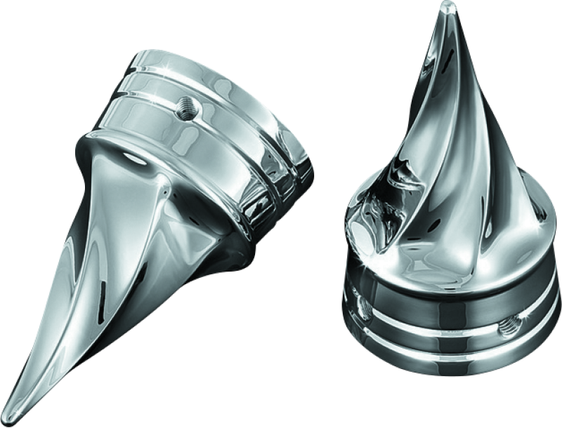 Kuryakyn Twisted Axle Caps Chrome (1219-t14)