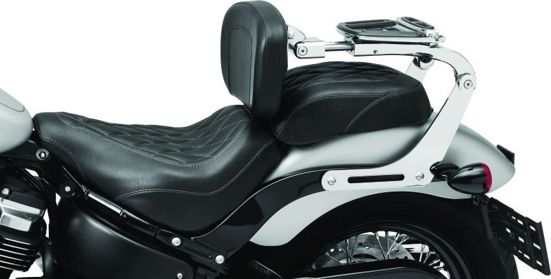 Kuryakyn Fixed Mounts Multi-Purpose Driver &amp; Passenger Backrest 18-Up Softail Chrome