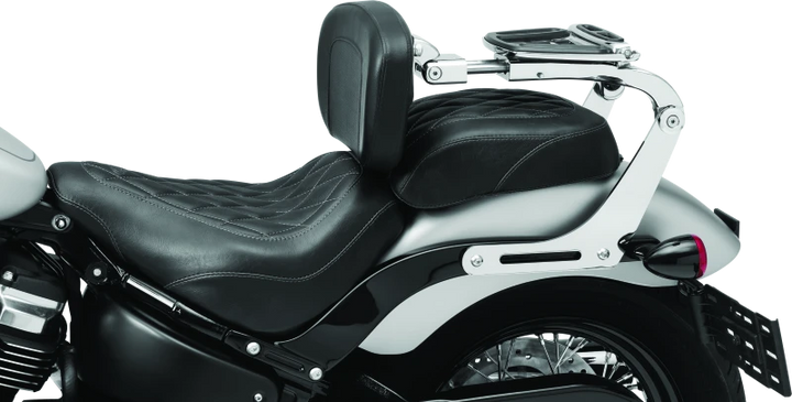 Kuryakyn Fixed Mounts Multi-Purpose Driver &amp; Passenger Backrest 18-Up Softail Chrome
